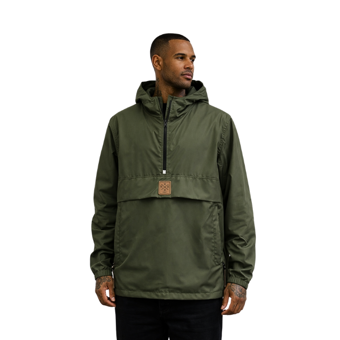 Chaqueta bolsillo canguro verde