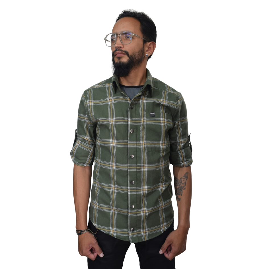 Camisa leñadora verde