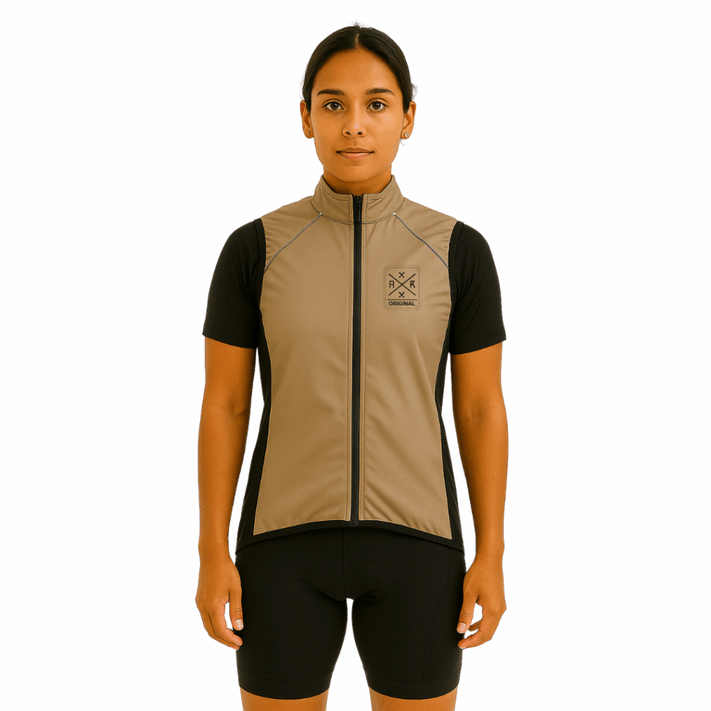 Chaleco de gravel piel mujer