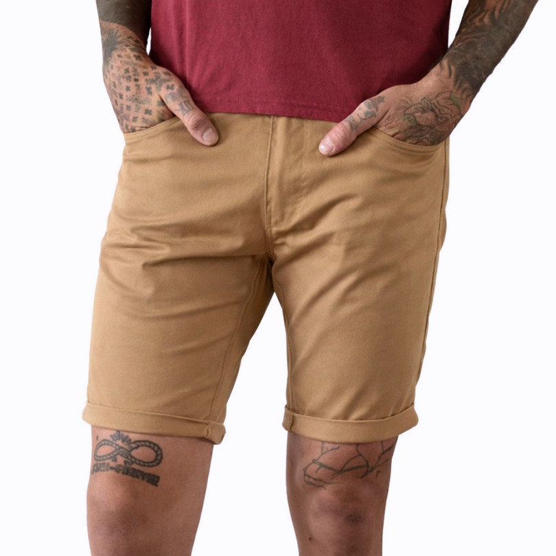 Pantalón corto camel