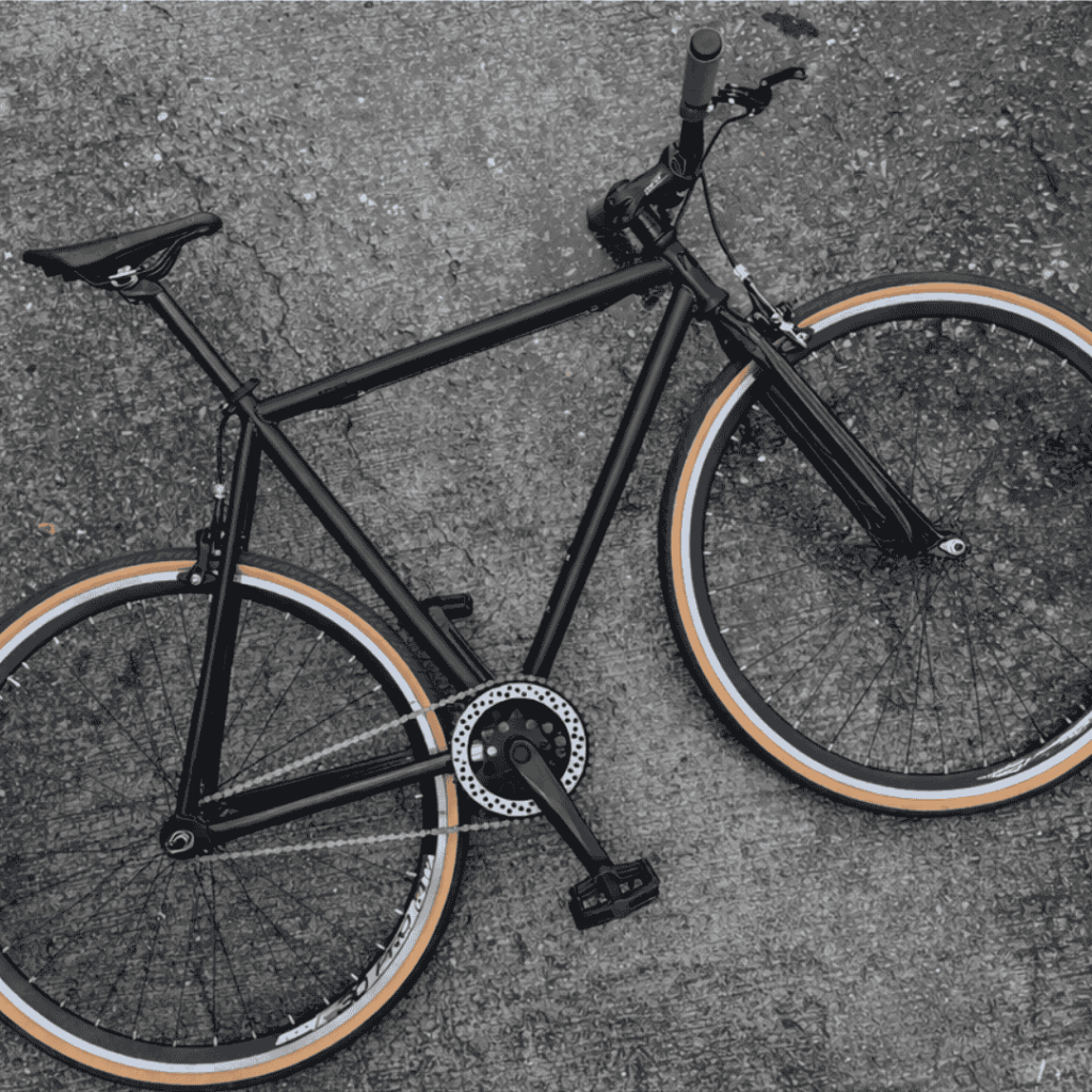 Bicicleta single speed raw negra