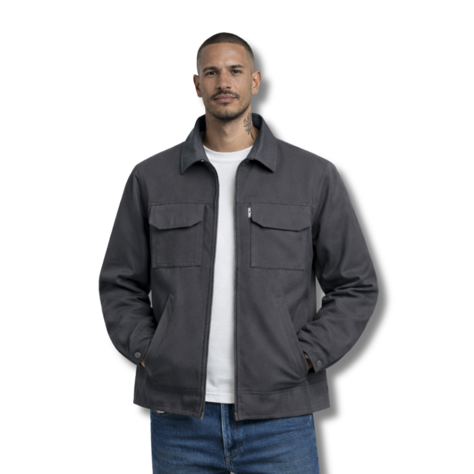 Chaqueta cazadora stretch gris