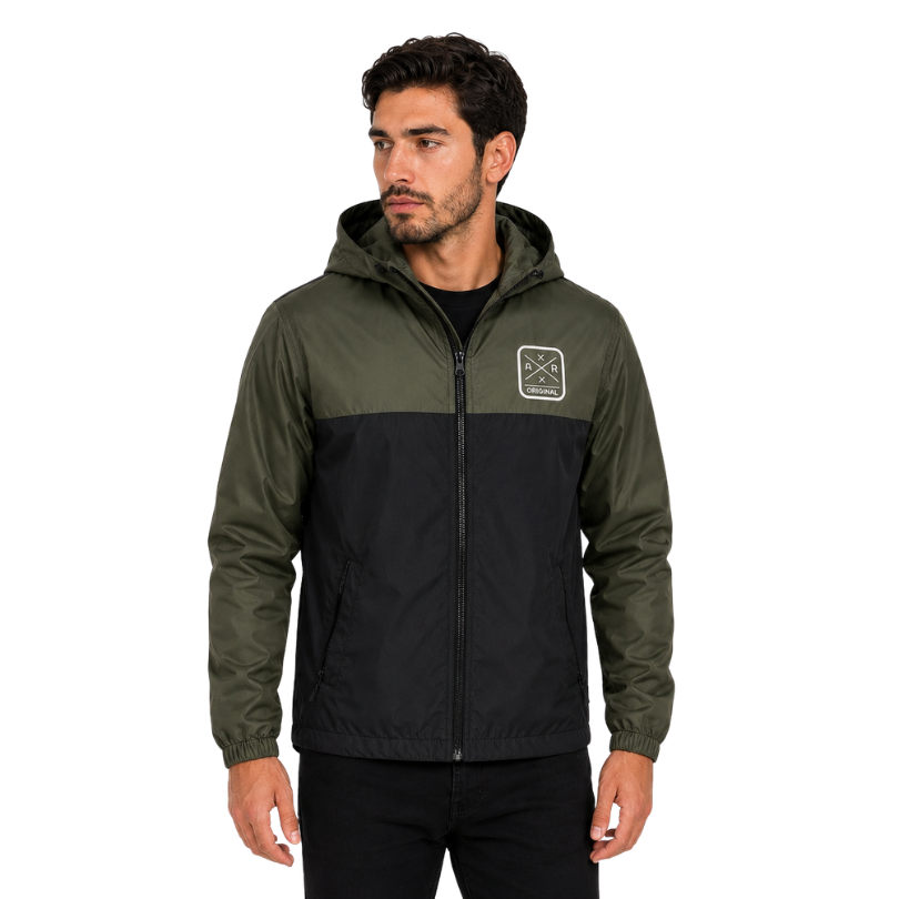 Chaqueta slim commuter verde negra